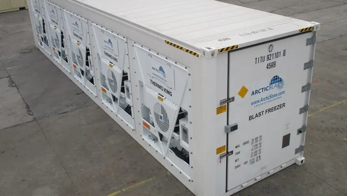 40ft ArcticBlast Refrigerated Container for Hire - Rapid Chilling Storage