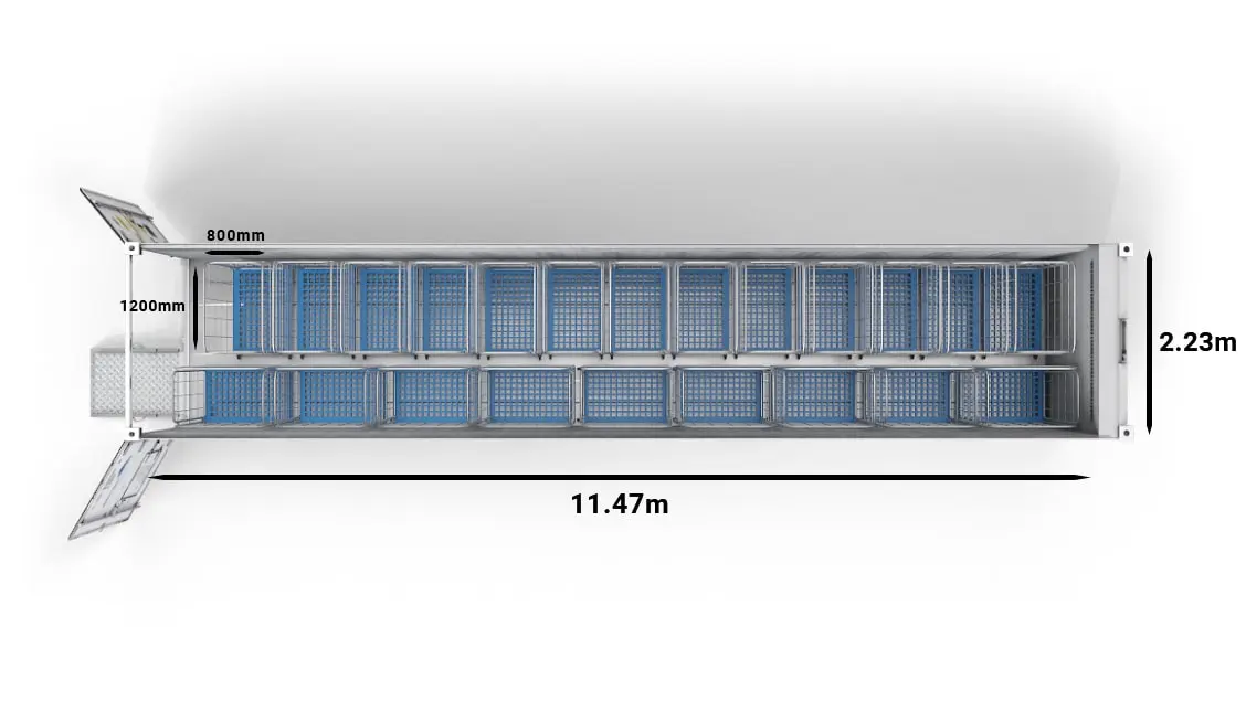 ArcticStore Horizon 40ft Trolleys
