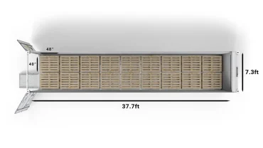 18 US-Pallets in a 40ft Horizon