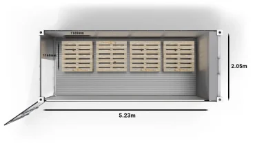 CHEP Pallets in 20ft UltraFreezer Refrigerated Container